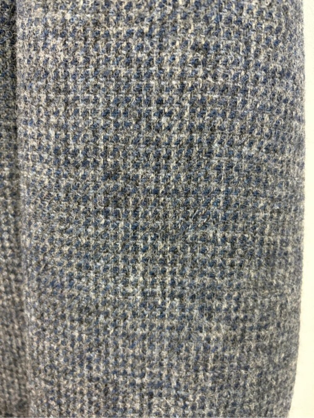 Vintage Harris Tweed Mens Blue Gray Herringbone Suit Jacket Wool sz 44 Long 44L - Picture 6 of 15